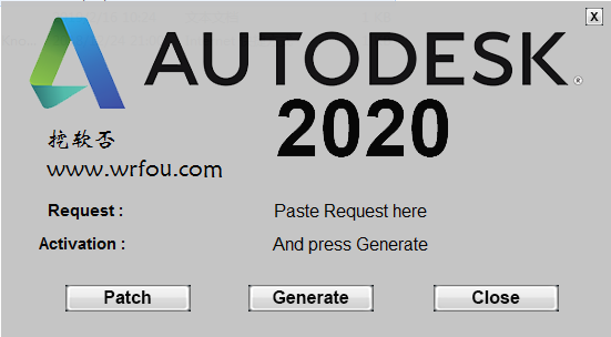 欧特克公司Autodesk 2020 KeyGen产品通用注册机下载