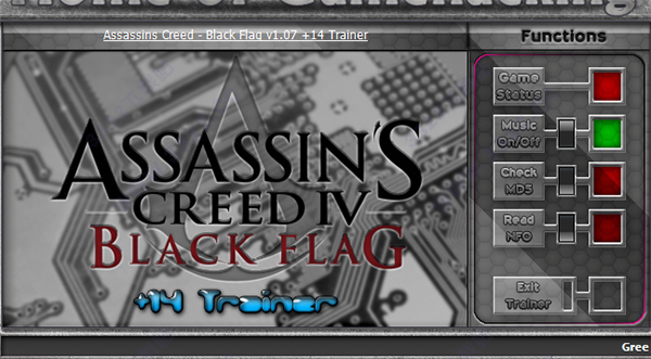 刺客信条4黑旗十四项修改器-刺客信条4黑旗修改器风灵月影版下载 v1.07